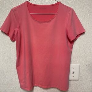 Eileen Fisher Pink Fitted Short Sleeve T-Shirt